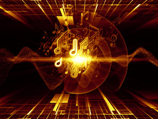 Wall Mural - Waves of music