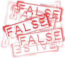FALSE Rubber Stamp Print. Vector Illustration