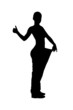 © Ljupco Smokovski - A silhouette of a full length portrait of a weightloss woman giv