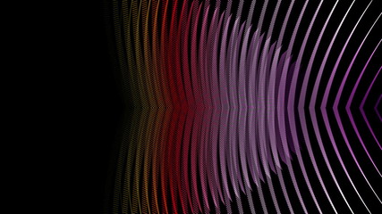 Poster - Futuristic video animation with moving stripe object - loop HD 1080p