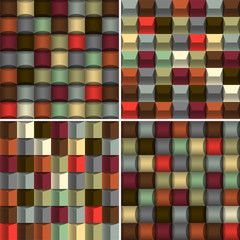 Wall Mural - Seamless background with blocks structure