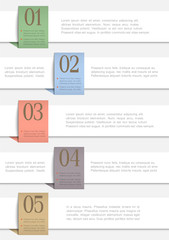 Poster - vector white paper numbered banners