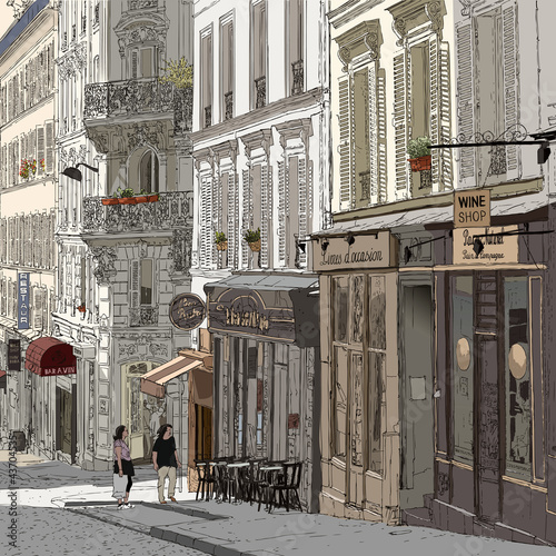Naklejka na szybę Street in Montmartre