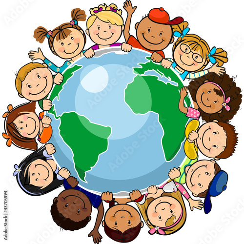 Naklejka na szafę All united in the world