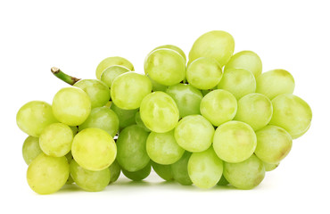  ripe sweet grapes isolated on white