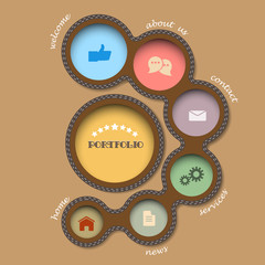 Poster - vector web design template. retro style