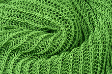 Close Up Green Knitted Pullover Background