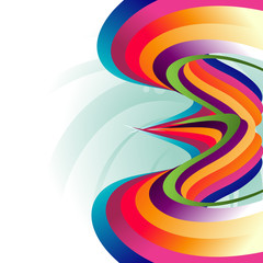 Wall Mural - vector colorful wave