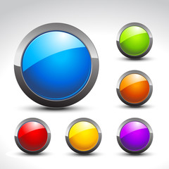 Wall Mural - shiny button set