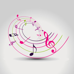 Wall Mural - vector music note
