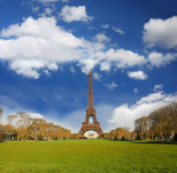 Fototapeta Boho - Eiffel Tower in spring time,  Paris, France