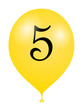 Ballon jaune numéroté 5