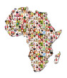 © Doreen Salcher - map of africa with a lot of people portraits