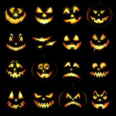 Jack o lantern pumpkin faces