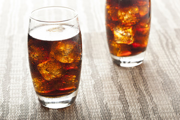 Refreshing Brown Soda with Ice