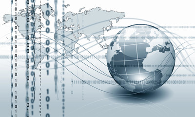 Wall Mural - planet earth and technology background