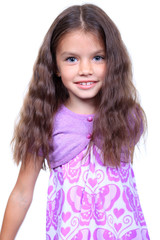 closeup portrait of pretty little girl