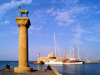 Wall Mural - Rhodes Mandraki harbor, Greece