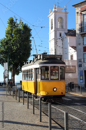 Naklejka na drzwi Lisbon tram