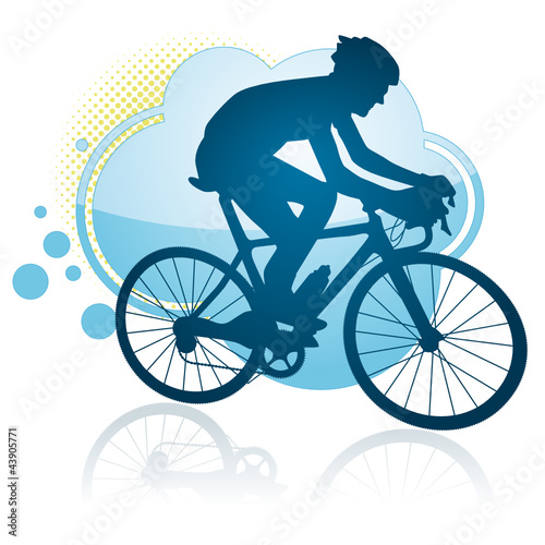 Obraz w ramie Racing Cyclist