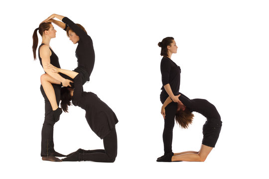 Font B formed by humans bodies