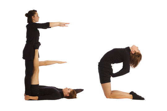 Font E formed by humans bodies
