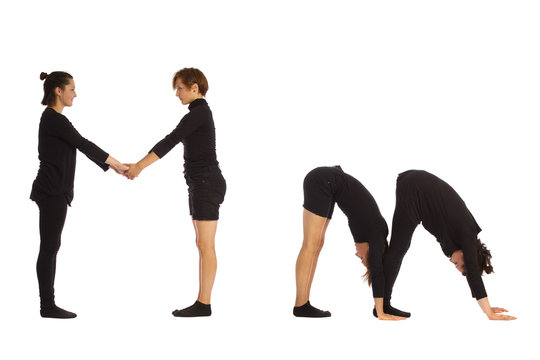 Font M formed by humans bodies