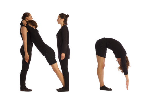 Font N formed by humans bodies