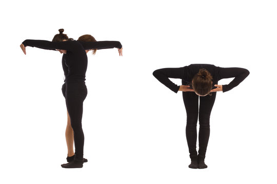 Font T formed by humans bodies