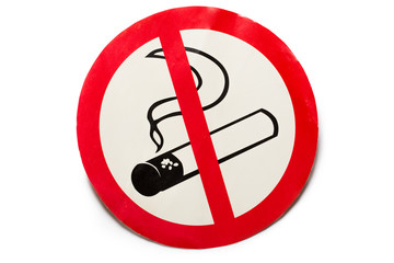 No smoking sign on background