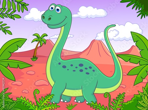 Tapeta ścienna na wymiar Dinosaur cartoon