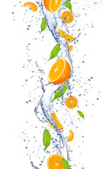 Naklejka owoc woda napój zdrowy jedzenie