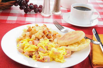 Poster - Scrambled eggs with ham