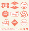 Vector Set: Dog ID Tag Labels and Stickers