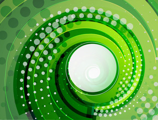 Wall Mural - Green swirl vector abstract background