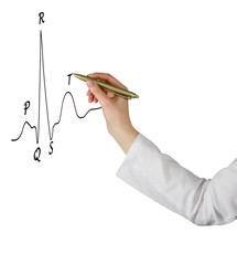 Canvas Print - drawing ECG