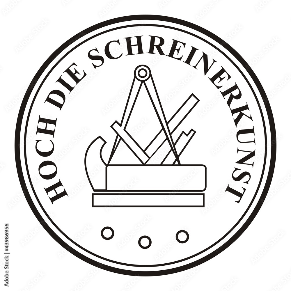 Hoch Die Schreinerkunst Schreiner Symbol Zeichen Emblem Stock Gamesageddon