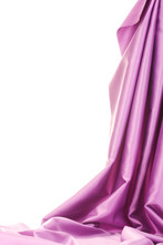 Purple Silk Drape Isolated On White