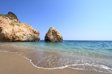 Beautiful beach in Greece at summer