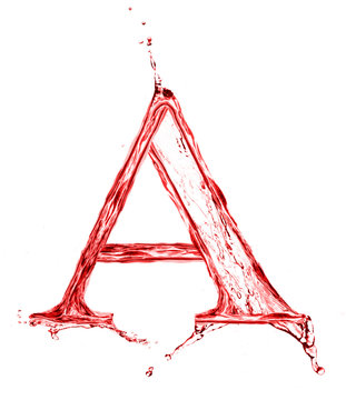 Red liquid letter