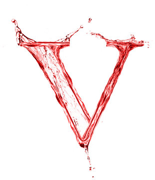 Red liquid letter