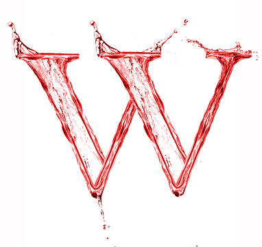 Red liquid letter