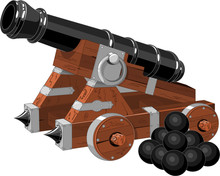 Old Pirate Ship Cannon