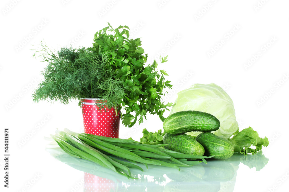 The composition of the various herbs and vegetables isolsted