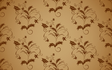 Wall Mural - Seamless floral pattern