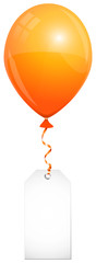 Sticker - Orange Balloon & Label