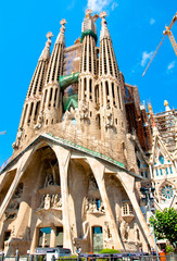 Wall Mural - sagrada família. view of the passion façade.