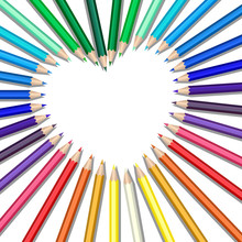 Colored Pencils Heart