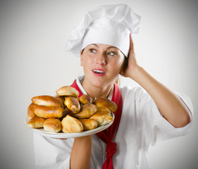 Young woman chef