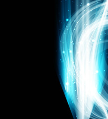 Wall Mural - abstract blue bright colorful wave vector